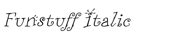 Funstuff Italic font preview