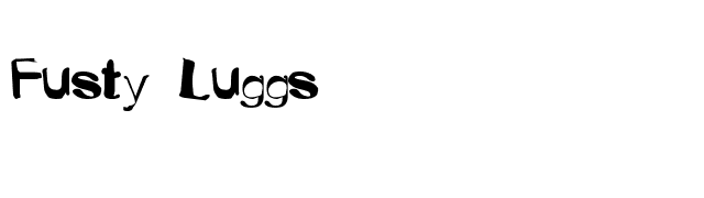 Fusty Luggs font preview