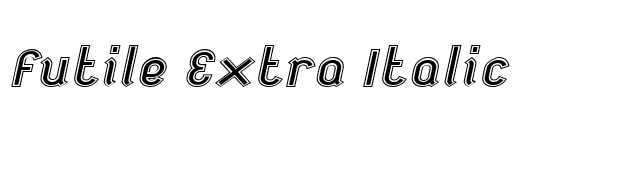 Futile Extra Italic font preview