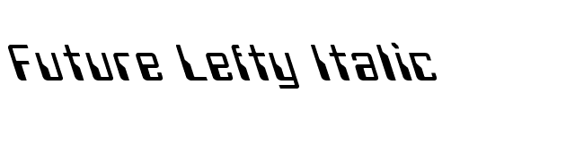 Future Lefty Italic font preview