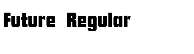 Future Regular font preview