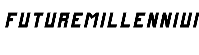 FutureMillennium Italic font preview