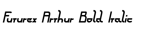 Futurex Arthur Bold Italic font preview