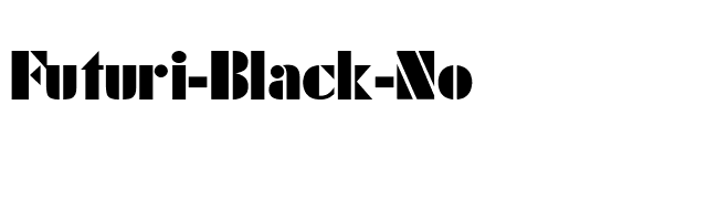 Futuri-Black-No font preview