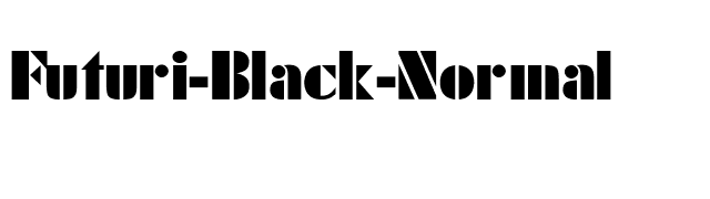 Futuri-Black-Normal font preview