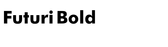 Futuri Bold font preview