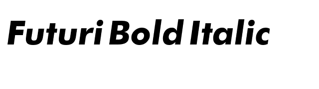 Futuri Bold Italic font preview