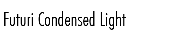 Futuri Condensed Light font preview