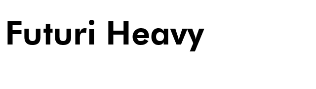 Futuri Heavy font preview