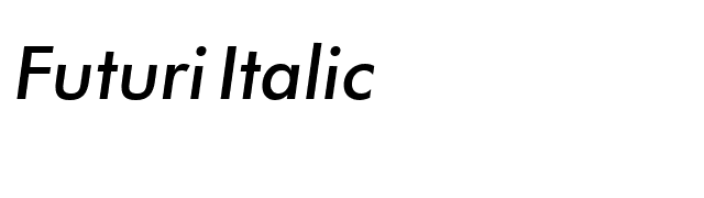 Futuri Italic font preview