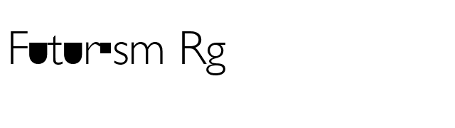 Futurism Rg font preview