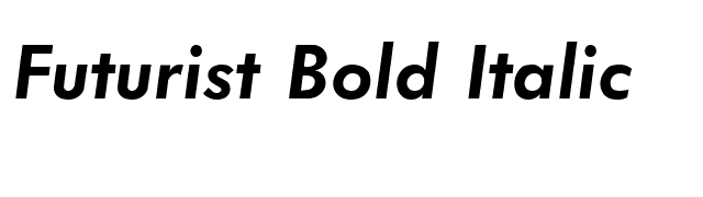 Futurist Bold Italic font preview