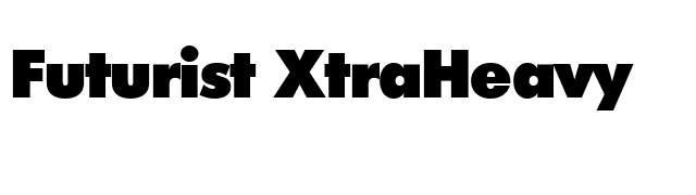 Futurist XtraHeavy font preview