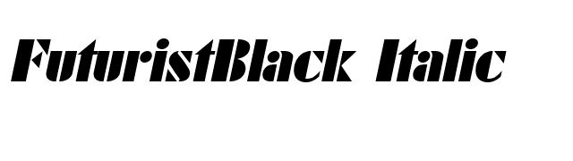 FuturistBlack Italic font preview