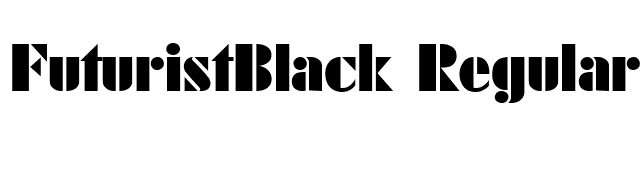 FuturistBlack Regular font preview