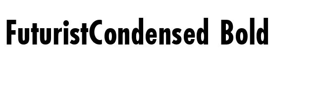 FuturistCondensed Bold font preview