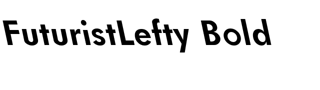 FuturistLefty Bold font preview