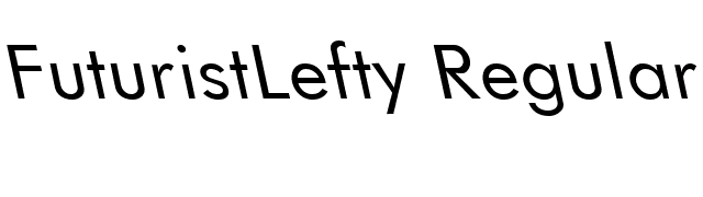 FuturistLefty Regular font preview