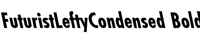 FuturistLeftyCondensed Bold font preview