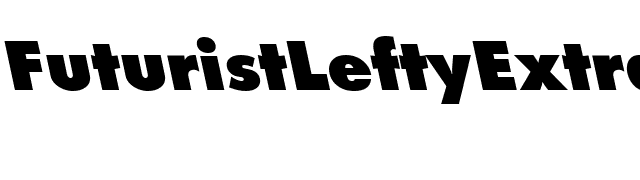 FuturistLeftyExtrabold Regular font preview