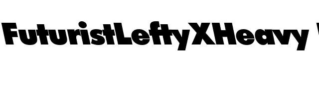 FuturistLeftyXHeavy Regular font preview