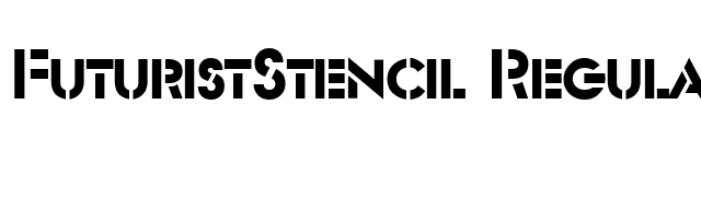 FuturistStencil Regular font preview