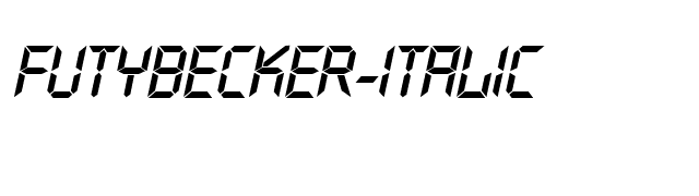 FutyBecker-Italic font preview