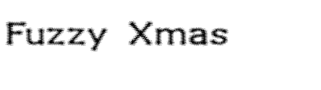 Fuzzy Xmas font preview