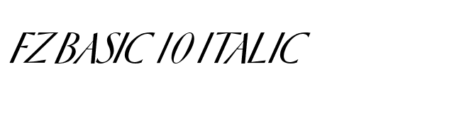 FZ BASIC 10 ITALIC font preview