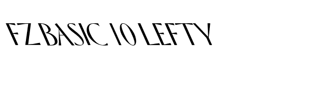 FZ BASIC 10 LEFTY font preview