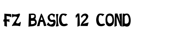 FZ BASIC 12 COND font preview