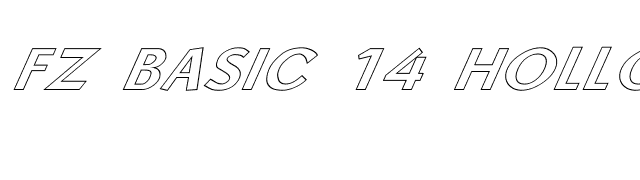 FZ BASIC 14 HOLLOW ITALIC font preview