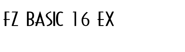 FZ BASIC 16 EX font preview