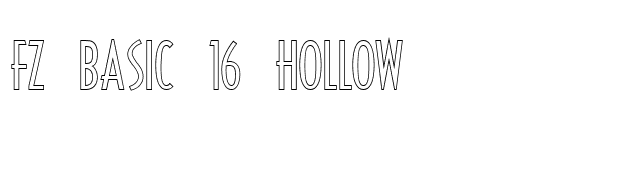 FZ BASIC 16 HOLLOW font preview