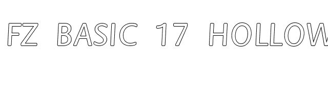 FZ BASIC 17 HOLLOW font preview