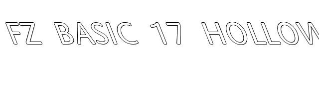 FZ BASIC 17 HOLLOW LEFTY font preview