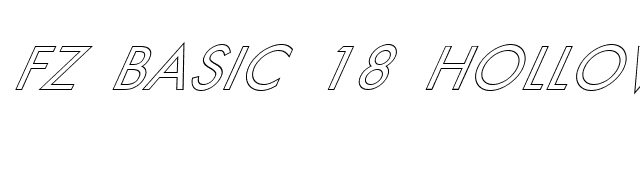 FZ BASIC 18 HOLLOW ITALIC font preview