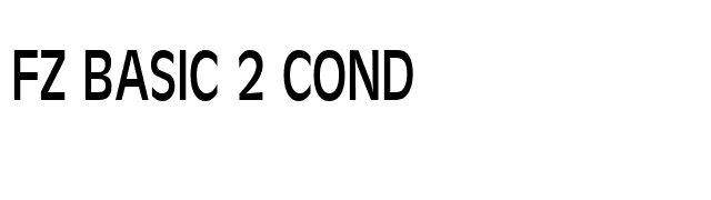 FZ BASIC 2 COND font preview