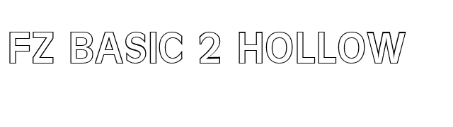 FZ BASIC 2 HOLLOW font preview