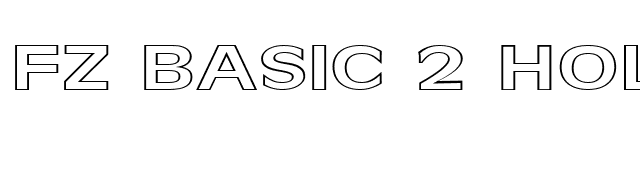 FZ BASIC 2 HOLLOW EX font preview