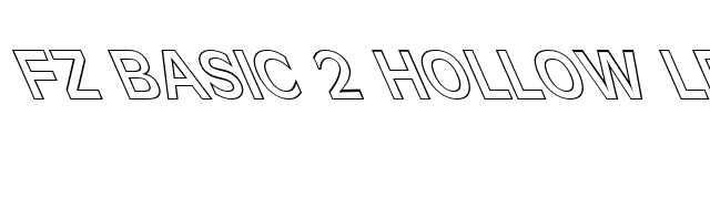 FZ BASIC 2 HOLLOW LEFTY font preview