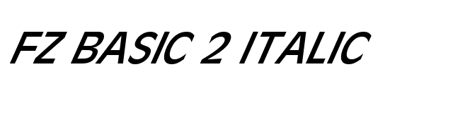 FZ BASIC 2 ITALIC font preview