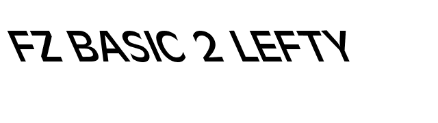 FZ BASIC 2 LEFTY font preview