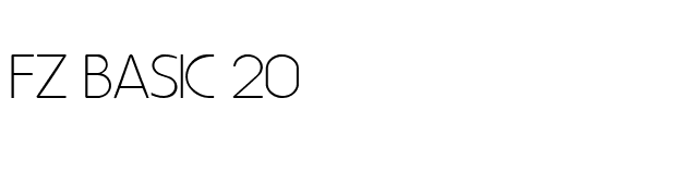 FZ BASIC 20 font preview