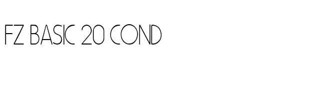 FZ BASIC 20 COND font preview