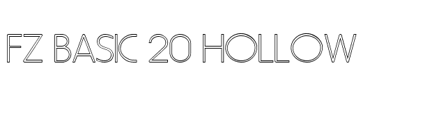 FZ BASIC 20 HOLLOW font preview