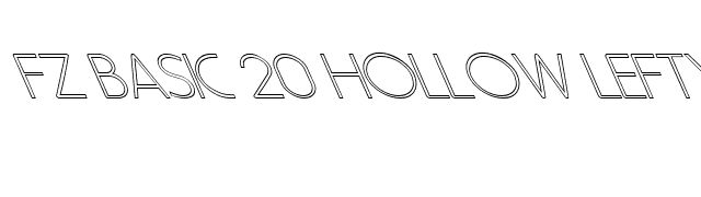 FZ BASIC 20 HOLLOW LEFTY font preview