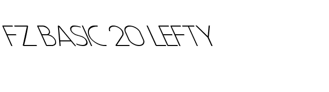 FZ BASIC 20 LEFTY font preview