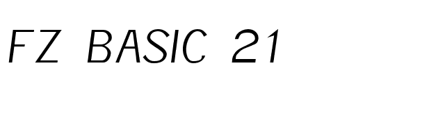 FZ BASIC 21 font preview