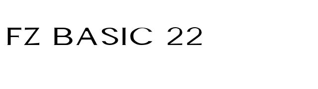 FZ BASIC 22 font preview